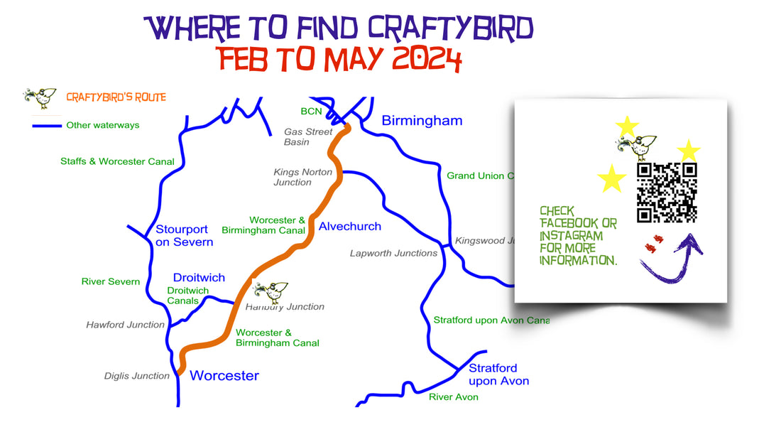 Where to find Craftybird - March to May 2024