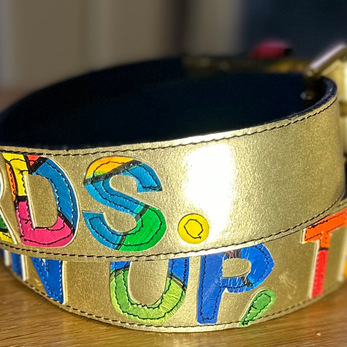 Wordy Belt: CHIN UP, TITS OUT, ONWARDS