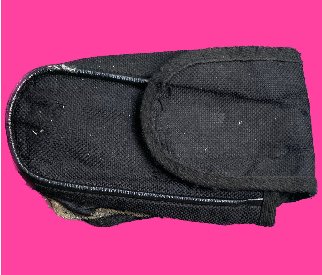 Old black tool pouch
