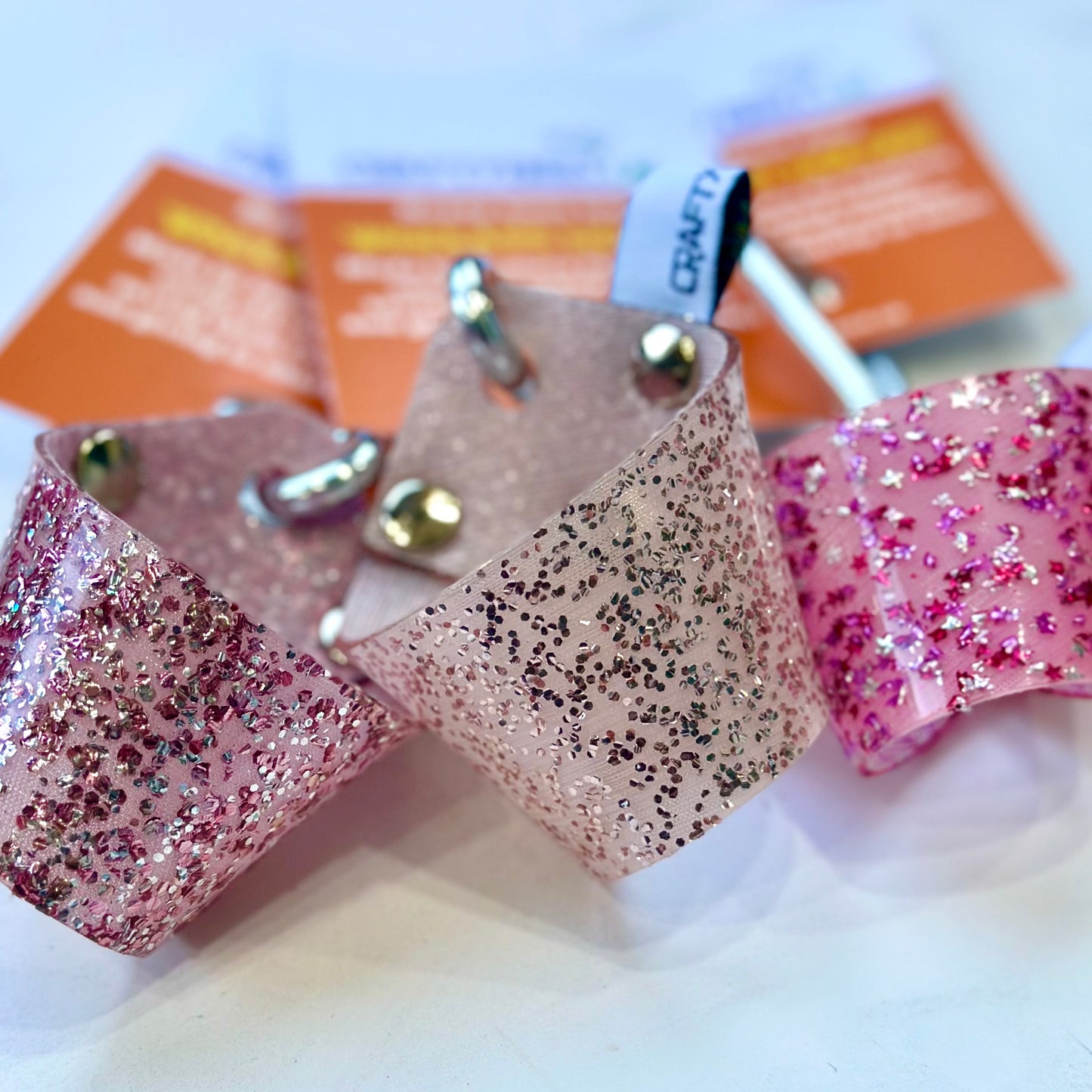 PINK SPARKLES Wellyboot Windlass Holder